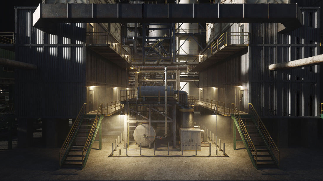 工业区工厂模型炼油厂模型建筑3D模型 (C4D,Blender,FBX,obj,Max,UE,Unity) kitbash3d refineries