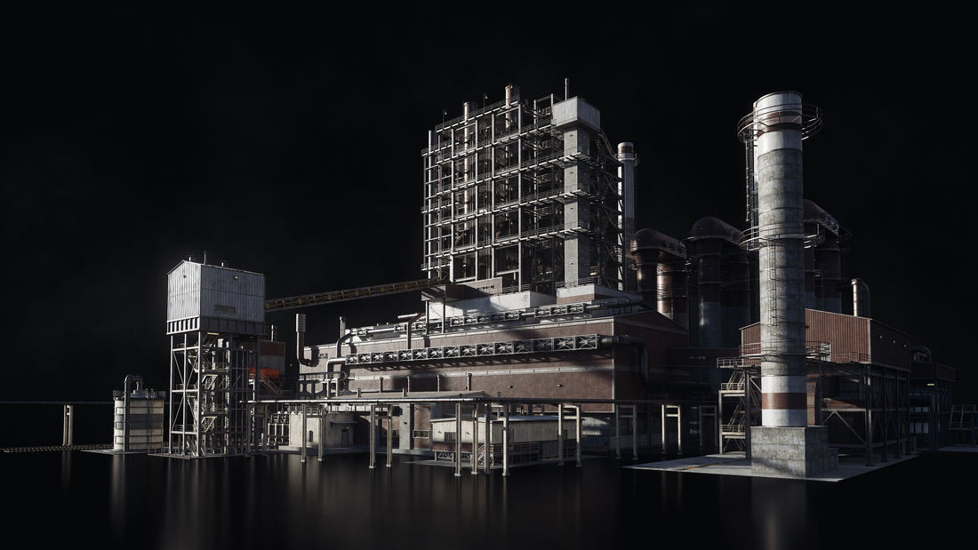 工业区工厂模型炼油厂模型建筑3D模型 (C4D,Blender,FBX,obj,Max,UE,Unity) kitbash3d refineries