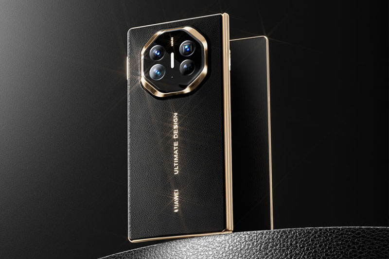 C4D华为三折叠手机场景渲染工程华为非凡大师手机模型C4D模型