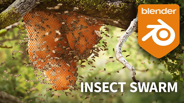 Blender程序化昆虫分布动画资产预设 Insect Swarm – Procedural Insect Systems