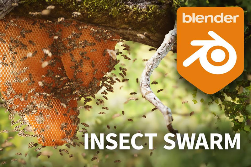Blender程序化昆虫分布动画资产预设 Insect Swarm – Procedural Insect Systems