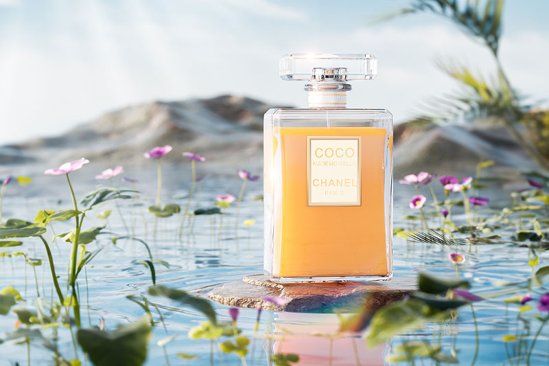 C4D香水化妆品场景渲染工程香水瓶模型C4D模型