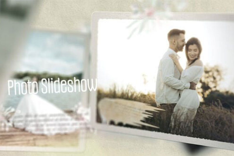 AE/PR浪漫婚礼照片幻灯片动画模板 Wedding Photo Slideshow