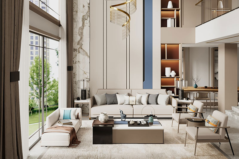 C4D现代室内客厅场景渲染工程客厅模型C4D模型