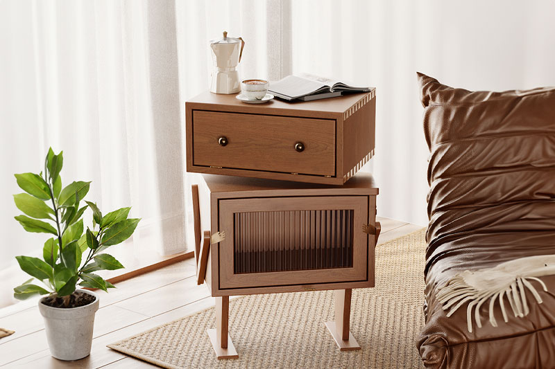 C4D室内小边几场景渲染工程小边几模型C4D模型