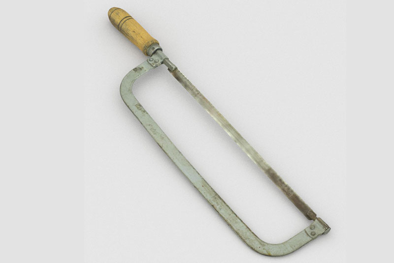 工业钢锯模型手锯模型3D模型 (C4D,Blender,FBX,OBJ)