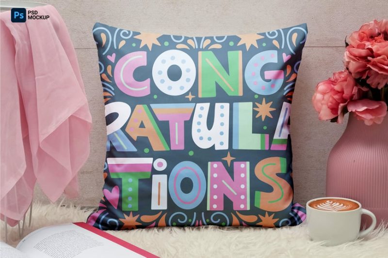 逼真的枕头样机素材 (PSD) realistic-pillow-mockup