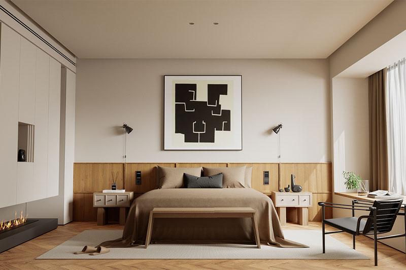 C4D室内卧室场景渲染工程家具模型C4D模型