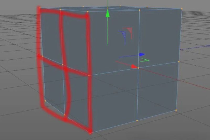 C4D细分曲面建模开孔洞方法之一