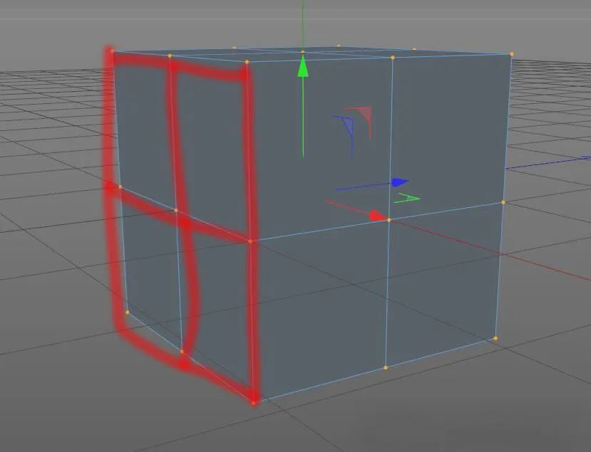 C4D细分曲面建模开孔洞方法之一