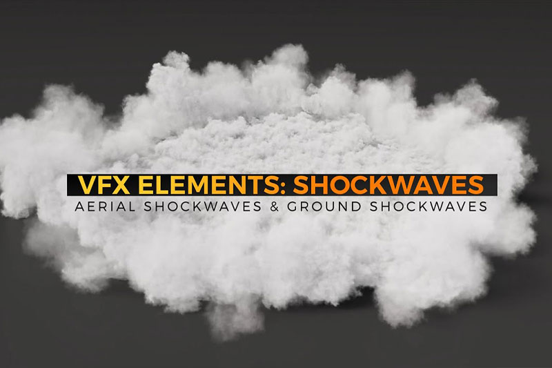 25个动态烟雾VDB地面冲击波动态vdb烟雾云vdbVFX视觉特效 VFX Elements: VDB Ground Shockwaves