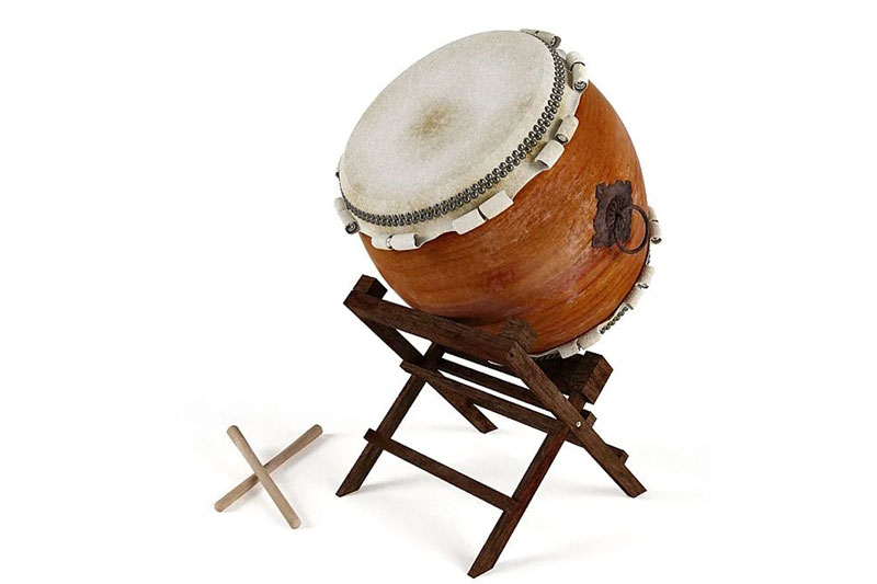 大鼓模型牛皮鼓模型3D模型 (C4D,Blender,FBX)