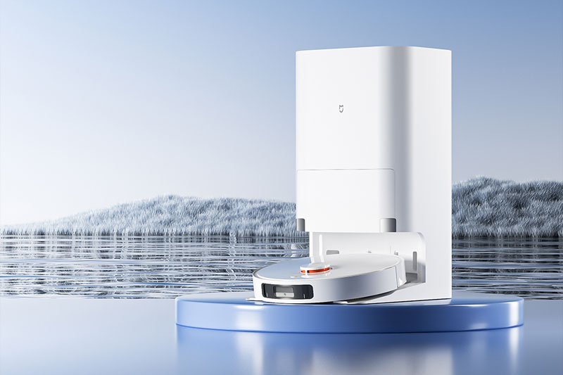 C4D小米扫地机器人水面场景渲染工程扫地机器人C4D模型