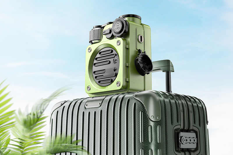 C4D小音响行李箱场景渲染工程音响行李箱模型C4D模型