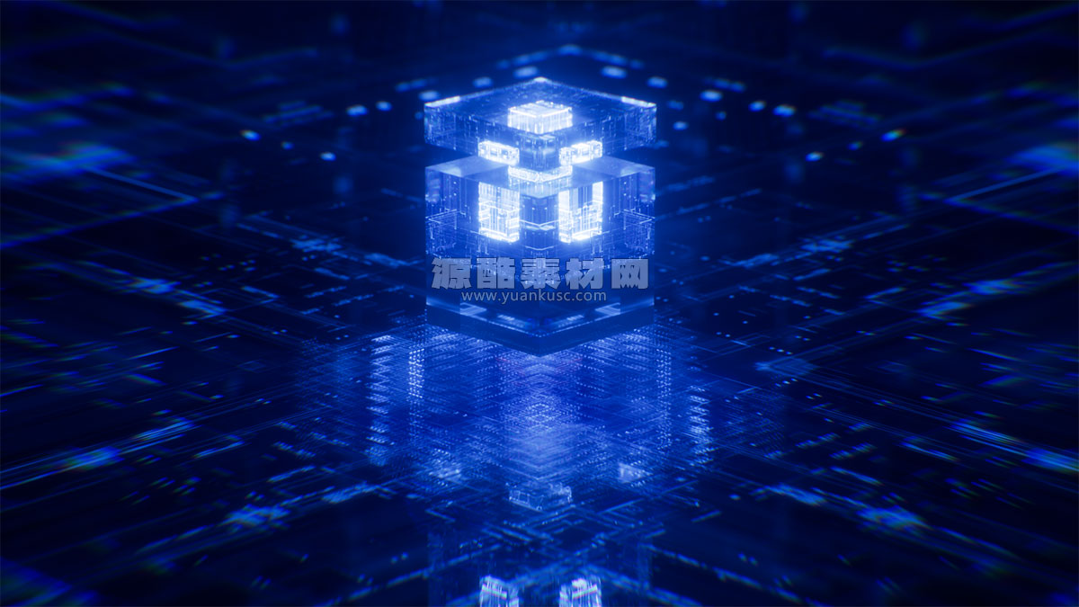 C4D芯片科幻科技场景渲染工程芯片模型C4D模型