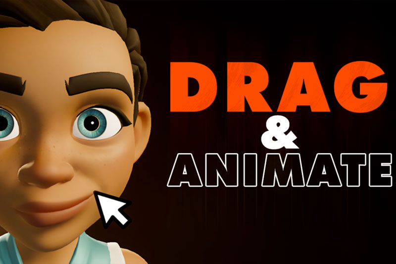 Blender高效角色拖动动画插件 Blaze Animate V1.0.3 – Click & Drag Animation