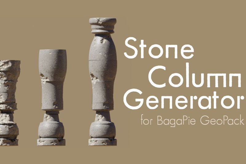 Blender石柱模型生成插件 Stone Column Generator For Bagapie