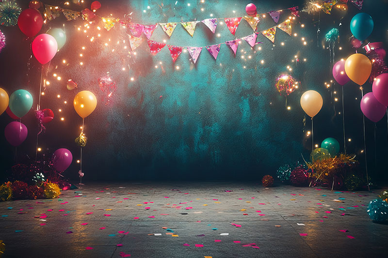57个生日派对气球灯光节日庆典背景图片素材