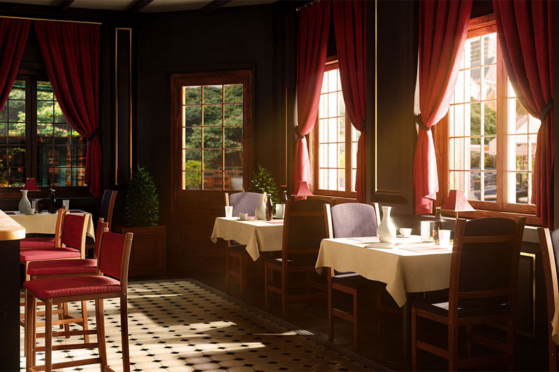 中餐馆高级餐厅日式寿司店场景模型3D模型资产(C4D,Blender,FBX) KitBash3D – Restaurants