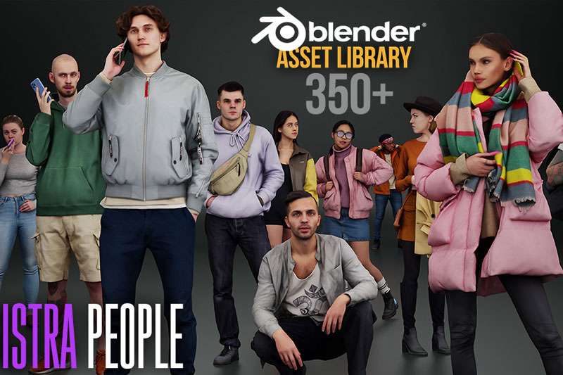Blender超精细人物角色模型资产库 Kanistra People Asset Library