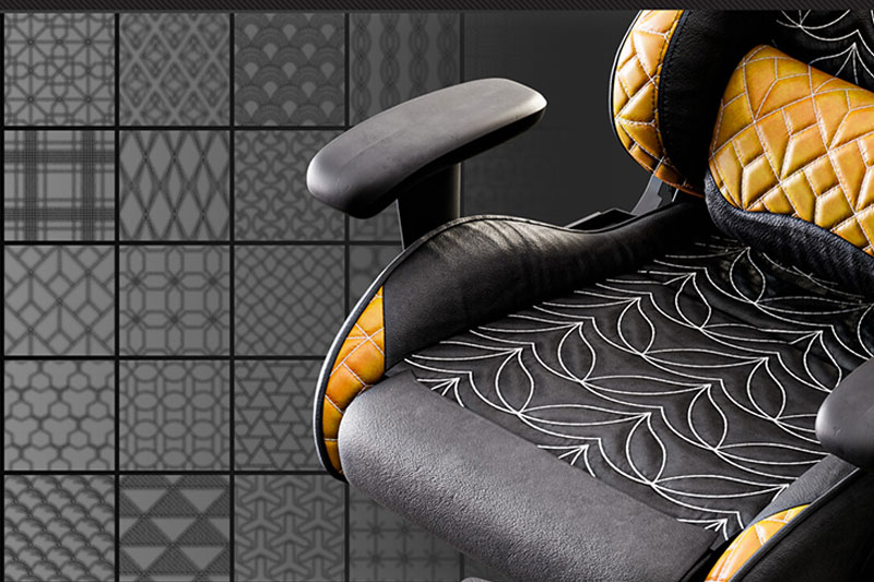 40种汽车座椅缝线针脚图案纹理贴图