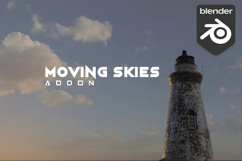 Blender插件-天空云层动画插件 Moving Skies Addon V1.0.0