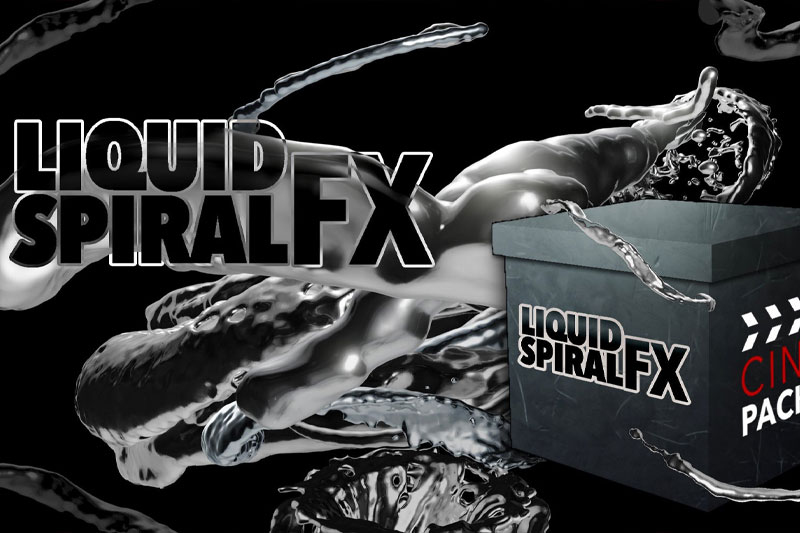 103组炫酷金属液体螺旋缠绕特效视频素材包 Cinepacks – Liquid Spiral FX