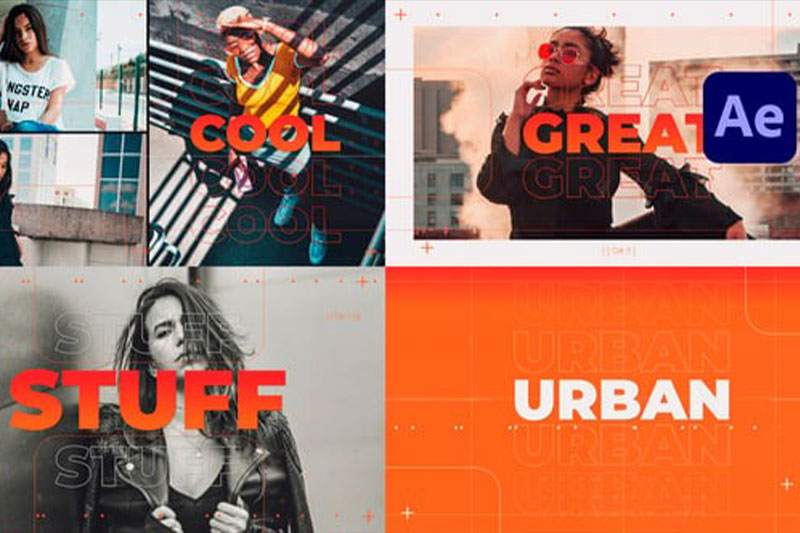 AE时尚动感节奏开场动画模板 Big Short Intro