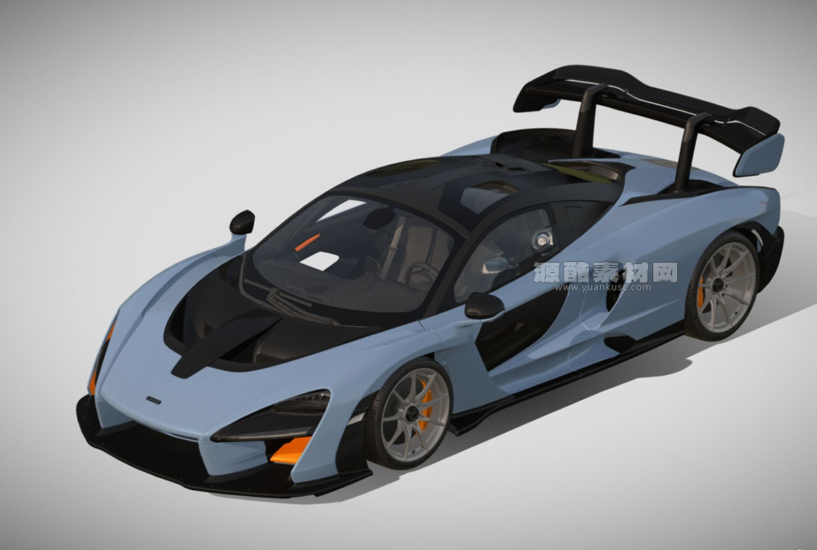 2019迈凯伦跑车模型汽车3D模型(C4D,FBX)
