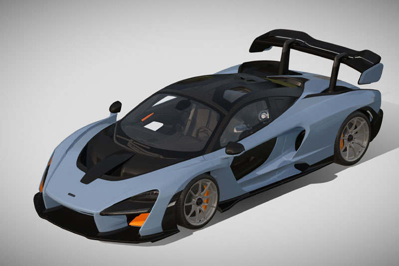 2019迈凯伦跑车模型汽车3D模型(C4D,FBX)