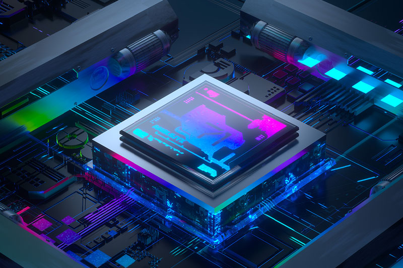 C4D芯片电路板场景渲染工程芯片模型