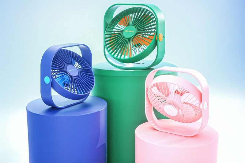 C4D办公室小风扇模型小家电OC渲染工程