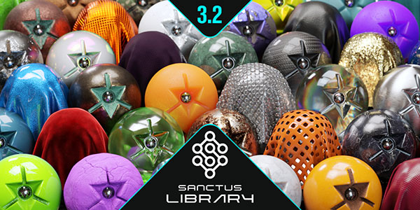 Blender程序化石砖地板面料木板材质预设库插件 Sanctus Library v3.2.1