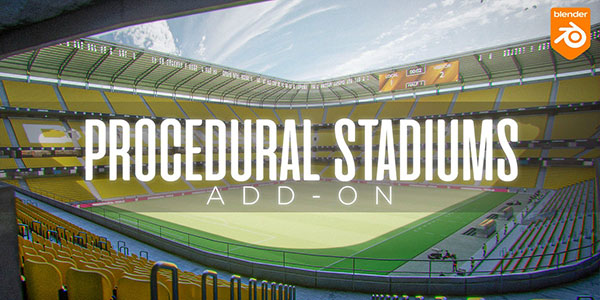 Blender程序化体育场模型生成器预设插件 Procedural Stadium V1.0.1