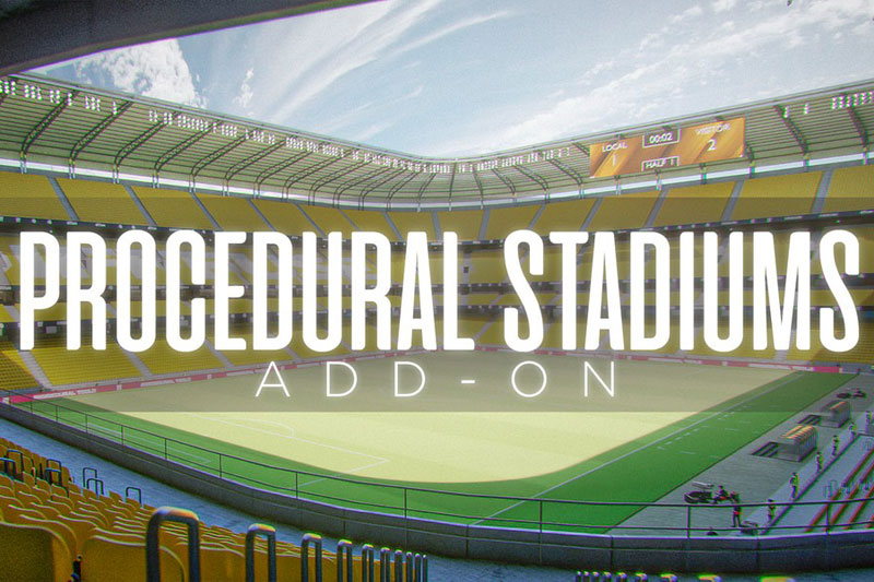 Blender程序化体育场模型生成器预设插件 Procedural Stadium V1.0.1