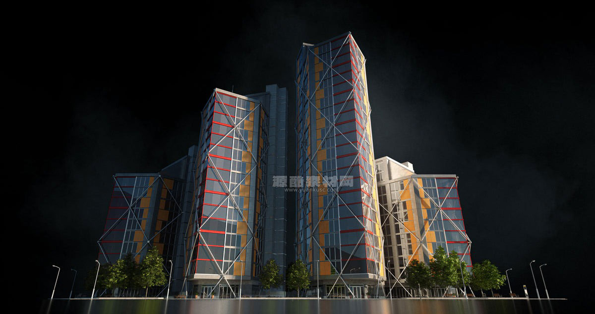 现代欧洲英国伦敦建都市街道场景建筑3D模型包 (Blender/Unreal格式) Kitbash3D – London