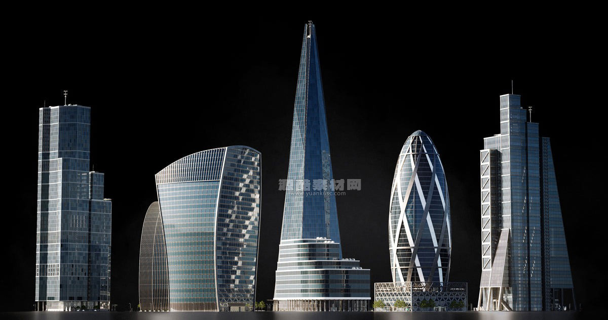 现代欧洲英国伦敦建都市街道场景建筑3D模型包 (Blender/Unreal格式) Kitbash3D – London