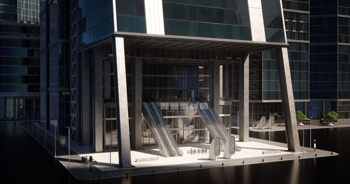 现代欧洲英国伦敦建都市街道场景建筑3D模型包 (Blender/Unreal格式) Kitbash3D – London