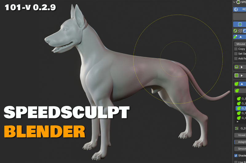 Blender三维模型雕刻建模插件工具 SpeedSculpt V0.3.0 + 使用教程