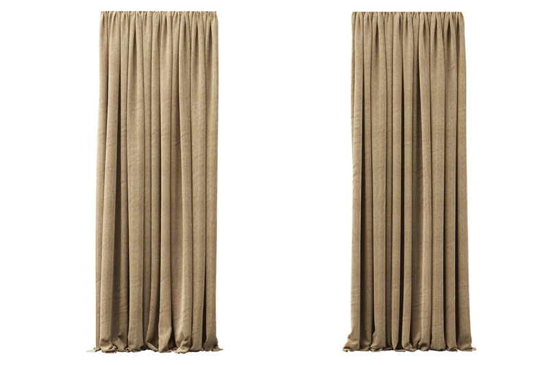 窗帘3D模型素材下载(C4D,Blender,FBX)