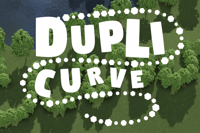 Blender沿曲线自动分布排列插件 Dupli-Curve V3.6.0