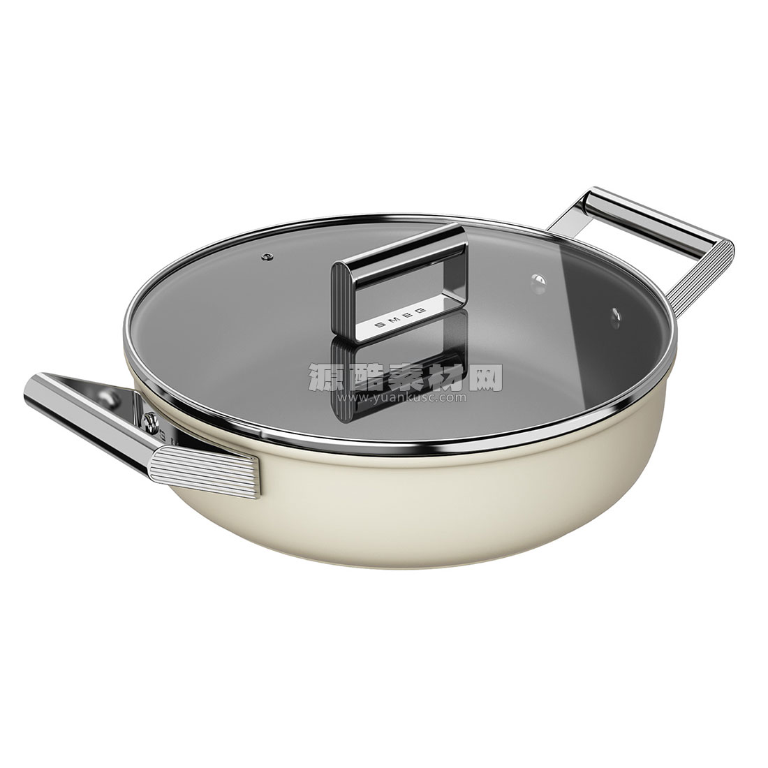 平底锅模型烹饪锅具3D模型素材(C4D,Blender,FBX)