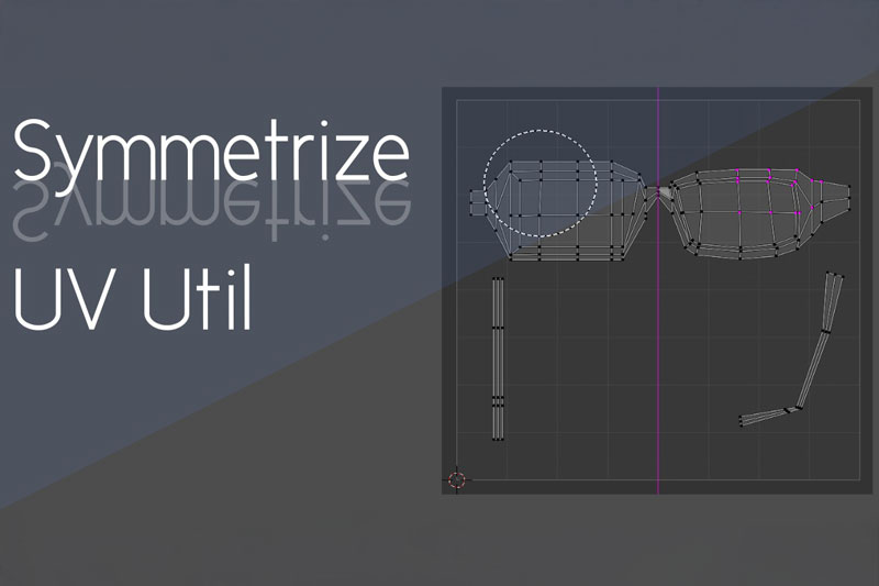 BlenderUV贴图对称编辑插件 Symmetrize Uv Util v1.5.0