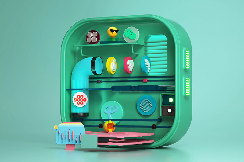 C4D卡通场景OC渲染工程卡通模型