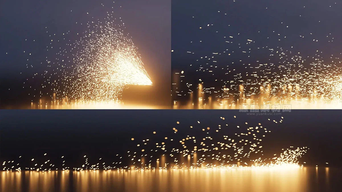 火花动态模型火花爆炸视觉特效元素(abc通用格式) VFX Elements: Sparks