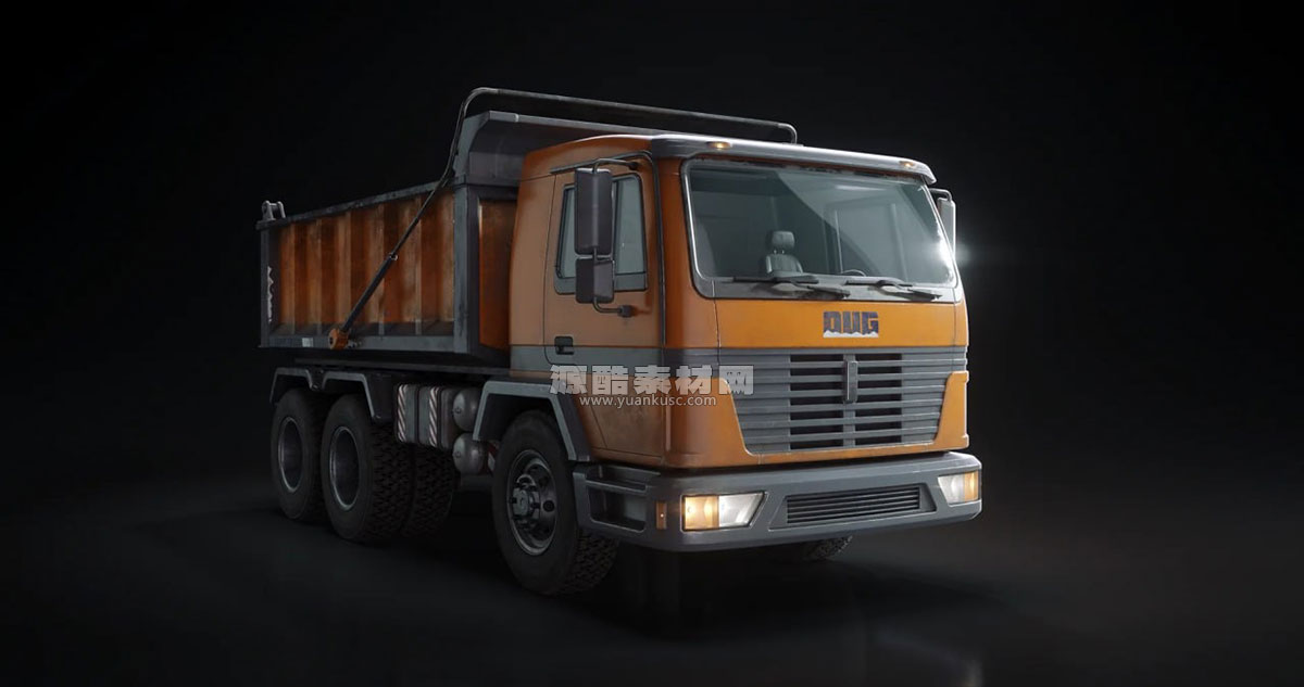 起重机挖掘机叉车卡车3D模型(Blender) KitBash3D – Construction Vehicles