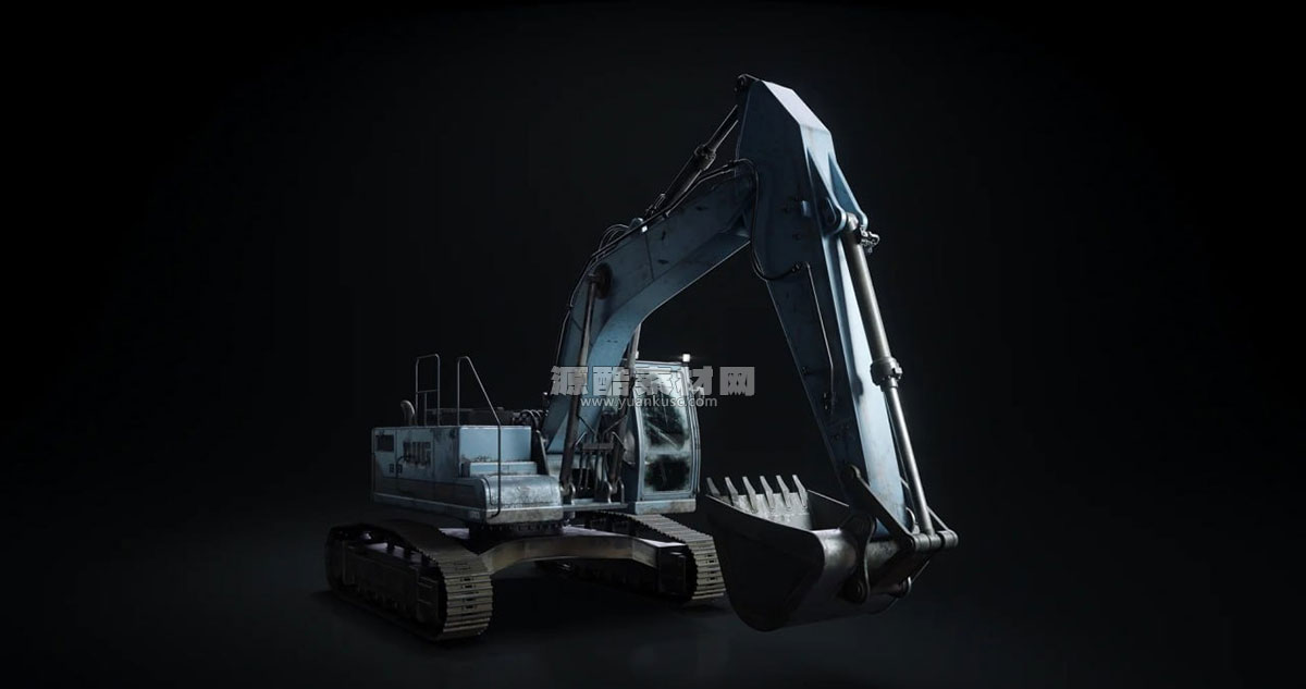 起重机挖掘机叉车卡车3D模型(Blender) KitBash3D – Construction Vehicles