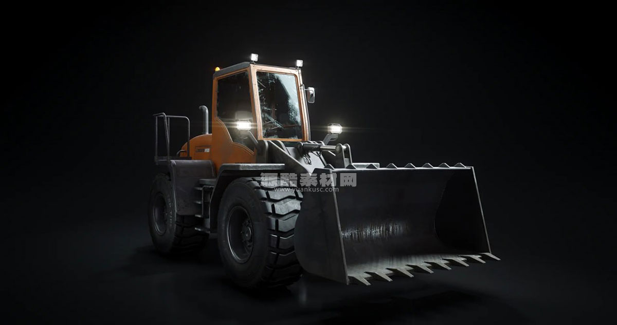 起重机挖掘机叉车卡车3D模型(Blender) KitBash3D – Construction Vehicles
