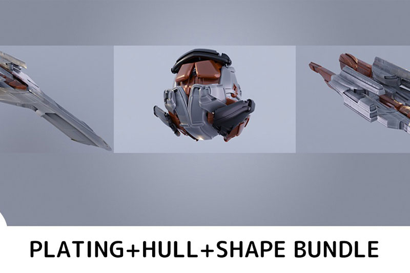 Blender3D科幻宇宙飞船外星战舰模型插件 The Shipwright v2.0.1