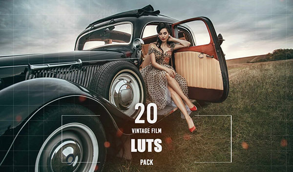 20组复古电影质感调色LUTS预设 20 Vintage Film LUTs Pack